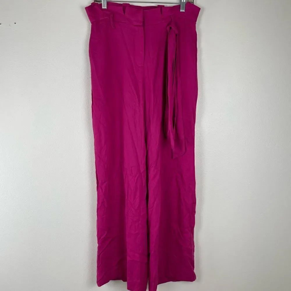 NWT Lucy Paris Hot Pink Paper Bag Pants Size M